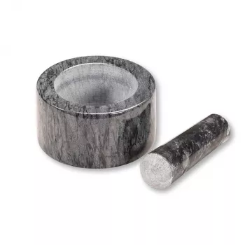 Kesper Piesta set mortaio e pestello in marmo, nero