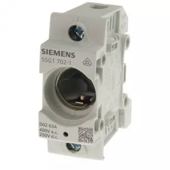 Siemens 5SG17021 D02 portafusibile 1 polo 63A, 400V AC, fissaggio a vite, grigio