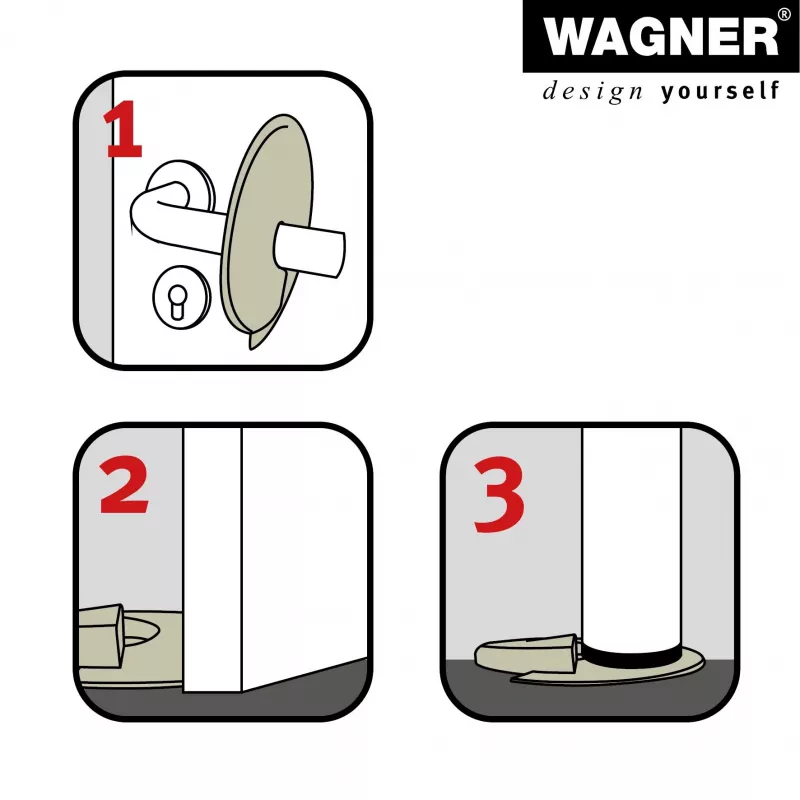 Wagner design yourself EH 6981 fermaporta, autoadesivo, trasparente, TPE, diametro 38 mm, altezza 22 mm 15698101