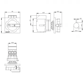 SIEMENS SIRIUS 3LD3 interruttore principale / sezionatore di carico 16A 3 poli 3LD30540TK53