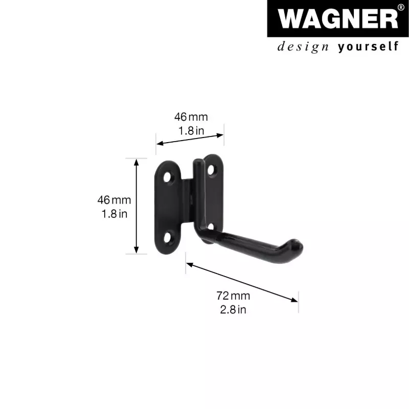 Wagner design yourself supporto a parete WH 2091 nero (15209101)