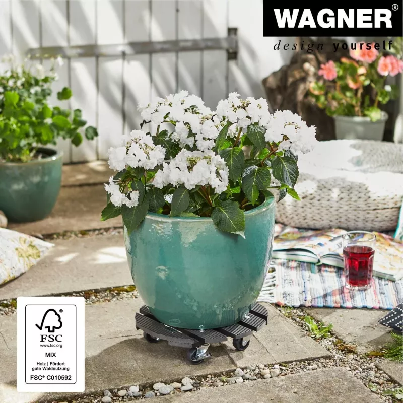 WAGNER design yourself carrello portapiante GH0527 plastica, Ø 29 cm bianco rotondo, 1 pz. (20052701)
