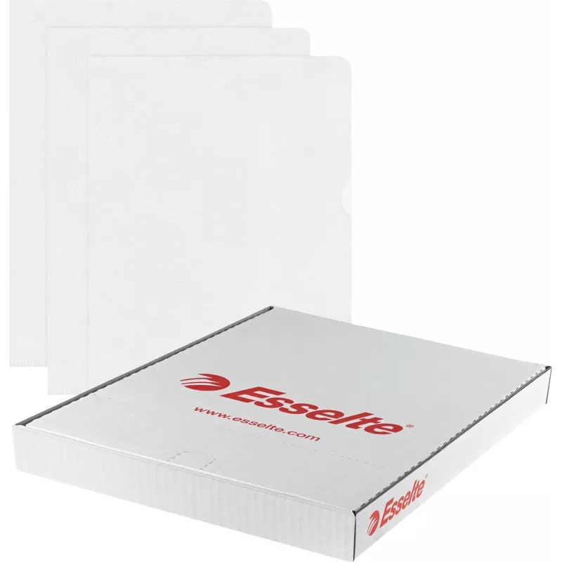 LEITZ Esselte Standard Plus buste perforate A4, confezione da 100, trasparente, polipropilene 56218