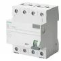 Siemens SENTRON 5SV36448 interruttore differenziale, tipo A, 40 A, 300 mA, 4 poli, 400 V, selettivo