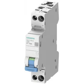 Siemens 5SY17042 interruttore automatico magnetotermico 1P Z 4A 10kA con contatto ausiliario 1NO