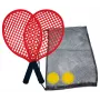 Schildkröt Beach Tennis Set, nero/rosso – 2 racchette in plastica e pallina soft 970130
