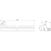 SIEMENS 5ST37730 barra collettrice a pettine 10mm² 3P+N 1000mm