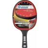 DONIC SCHILDKRÖT Protection Line S500 racchetta da ping pong per principianti, nero/rosso, gomma Jade Smooth 713055