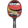 DONIC SCHILDKRÖT Protection Line S500 racchetta da ping pong per principianti, nero/rosso, gomma Jade Smooth 713055