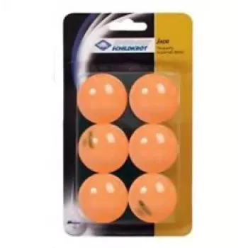DONIC SCHILDKRÖT Jade palline da ping pong, confezione da 6, arancione, plastica, per giocatori hobbisti 618378