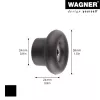 Wagner design yourself DOT GH 0201 gancio da parete, nero, 1 gancio, montaggio a vite, plastica 17020121