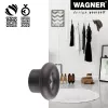 Wagner design yourself DOT GH 0201 gancio da parete, nero, 1 gancio, montaggio a vite, plastica 17020121