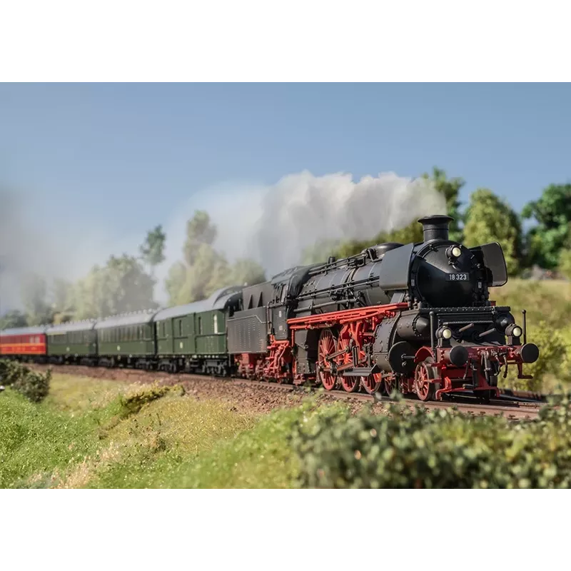 Märklin 038327 H0 Locomotiva a vapore serie 18.3 18 323 DB Epoca III con decoder digitale mfx+ e suono