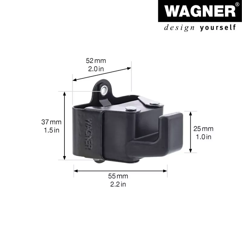 Wagner design yourself Appendino da parete WH 2098 gancio singolo nero 2 pezzi (15209802)