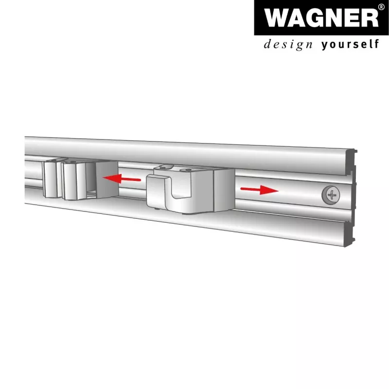 Wagner design yourself Appendino da parete WH 2098 gancio singolo nero 2 pezzi (15209802)