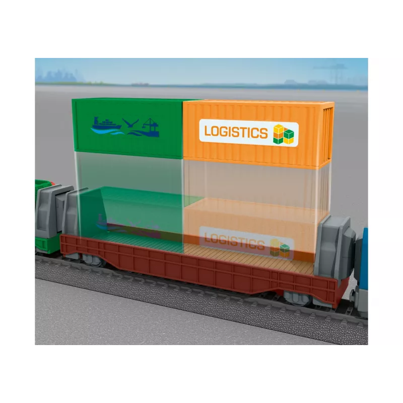 Märklin 29349 H0 set di avviamento Logistica container con locomotiva diesel serie 232 e 3 carri porta container