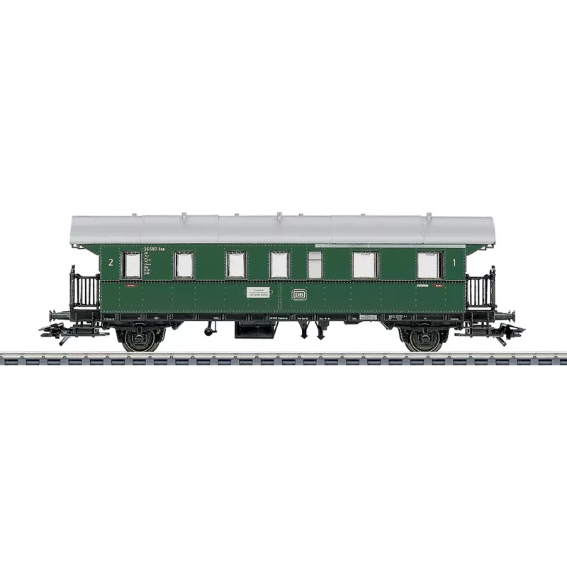 Märklin 4313 H0 Carrozza treno rapido Büm 234 2ª classe DB Epoca IV blu oceano/beige