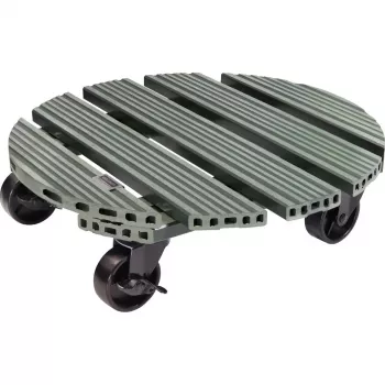 WAGNER design yourself Carrello portapiante GH0558 plastica, Ø 38,5 cm verde scuro rotondo, 1 pz. 20055801