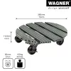 WAGNER design yourself Carrello portapiante GH0558 plastica, Ø 38,5 cm verde scuro rotondo, 1 pz. 20055801