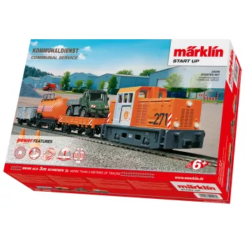 Märklin Start up 029296 H0 set di avviamento Servizio comunale con locomotiva diesel da manovra e 2 carri ribaltabili