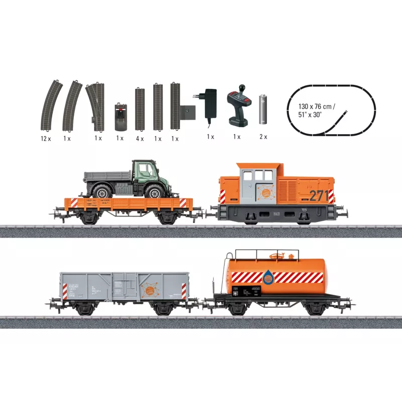 Märklin Start up 029296 H0 set di avviamento Servizio comunale con locomotiva diesel da manovra e 2 carri ribaltabili