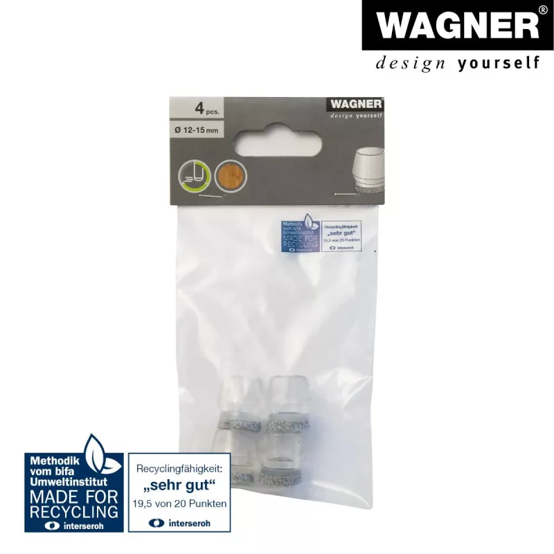 Wagner design yourself EH 0555 Tappi per gambe di sedie plastica Ø 14-17 mm 4 pz. (15055599)