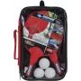 DONIC Schildkröt 788662 Set ping pong - 2 racchette, 3 palline, rete - nero/rosso