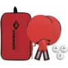 DONIC Schildkröt 788662 Set ping pong - 2 racchette, 3 palline, rete - nero/rosso