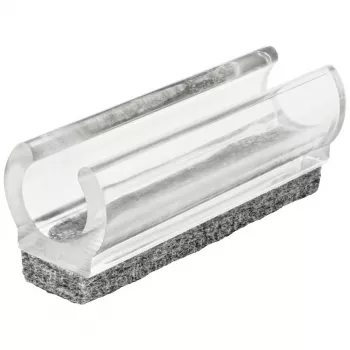 Wagner design yourself EH 0690 Piede scorrevole per mobili a clip, plastica, gambe rotonde 12 mm, confezione da 4, bianco 15069099