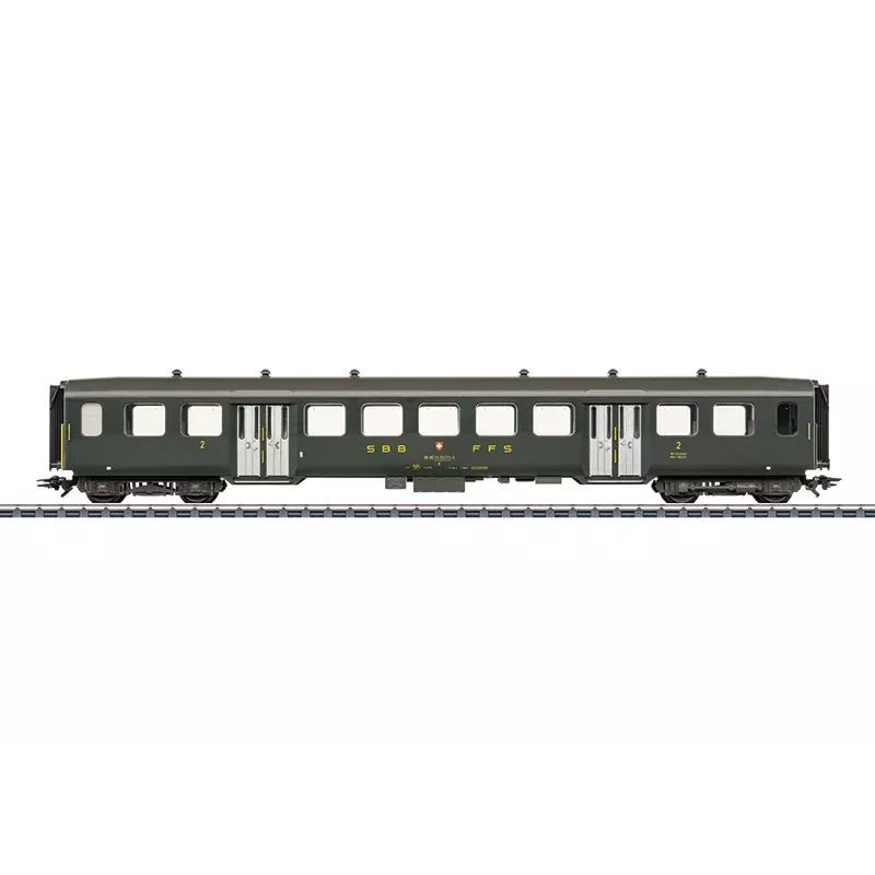 Märklin 043373 H0 carrozza passeggeri in acciaio leggero SBB 2ª classe