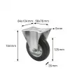Wagner design yourself rotella girevole RO 8124 argento 50 mm ruota 40 kg portata 4812401