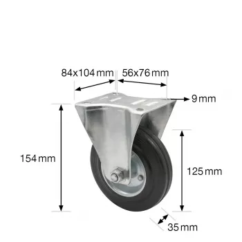 Wagner design yourself rotella girevole RO 8124 argento 50 mm ruota 40 kg portata 4812401