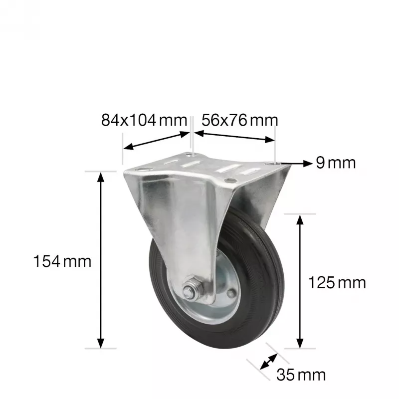 Wagner design yourself rotella girevole RO 8124 argento 50 mm ruota 40 kg portata 4812401