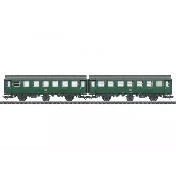 Märklin 43186 H0 coppia di carrozze ricostruite 2ª classe DB epoca IV