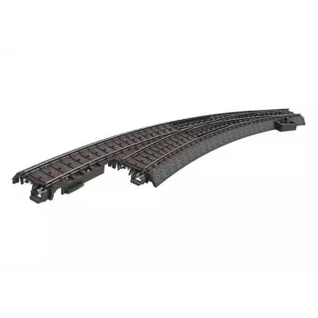 Märklin 24771 scambio curvo sinistro C-Gleis, binario H0, manuale, massicciata nera