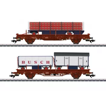Märklin 45042 H0 set di 2 carri merci Zirkus Busch delle DR