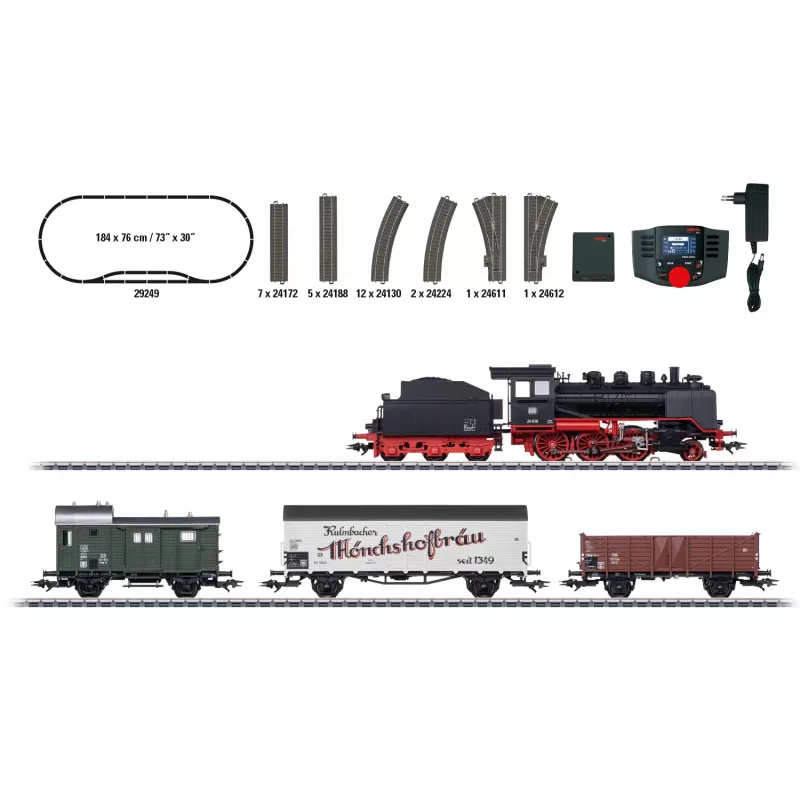 Märklin 29249 H0 set di avviamento digitale Treno merci locale con BR 24 della DB