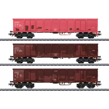 Märklin 047188 H0 carro a ritti con carico di legname, epoca IV DB, 3 conduttori AC
