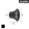 Wagner design yourself TULIP appendiabiti GH 0301, 1 gancio, nero 17030121
