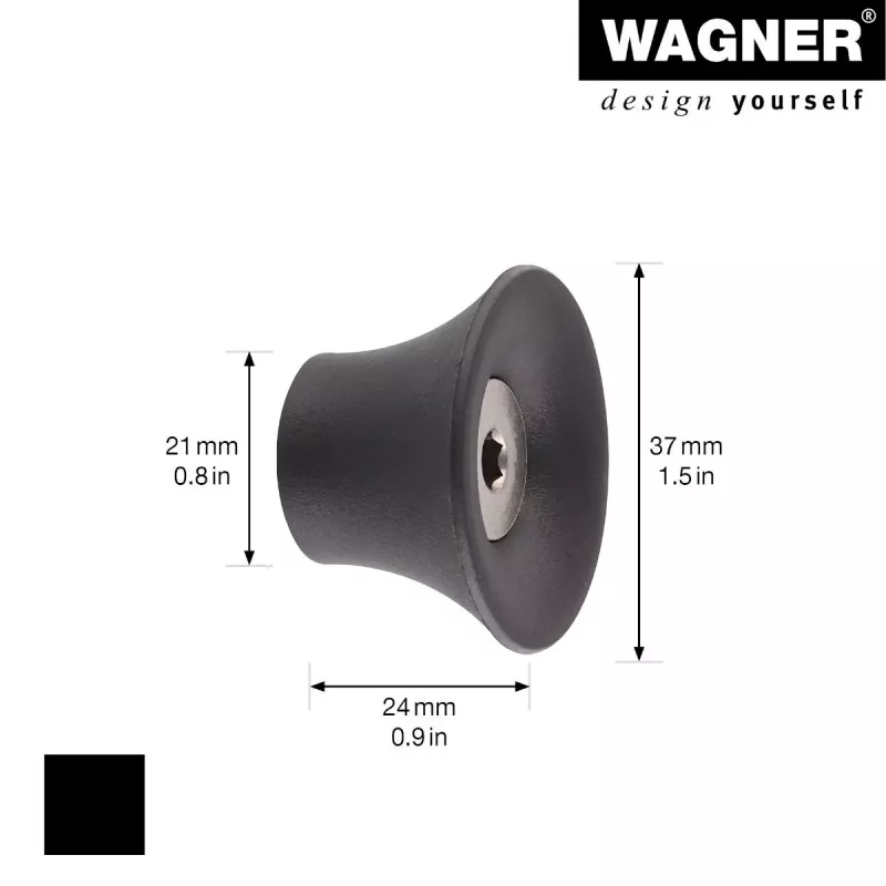 Wagner design yourself TULIP appendiabiti GH 0301, 1 gancio, nero 17030121