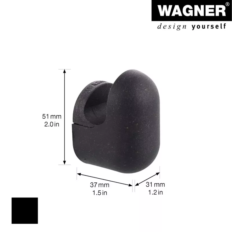 Wagner design yourself PILL appendiabiti nero 1 pezzo (WH 0401) 17040121
