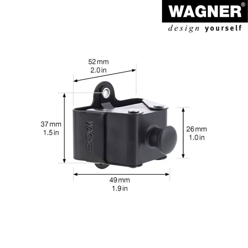 Wagner design yourself appendiabiti WH 2099 con 1 gancio, nero, 2 pezzi 15209902