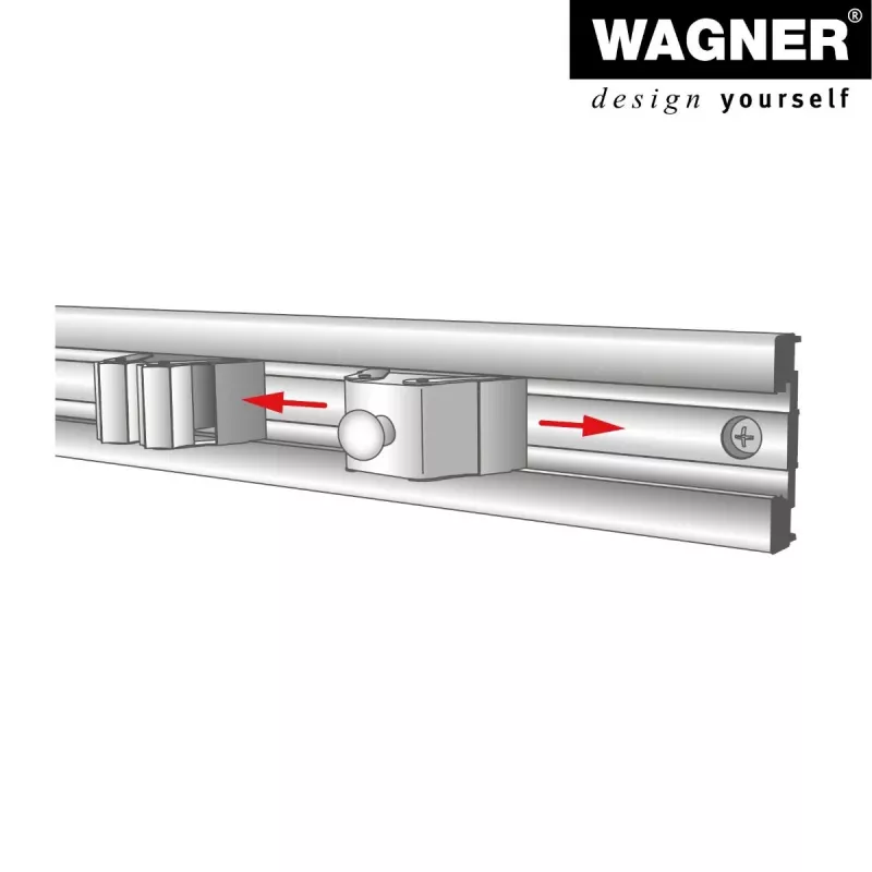 Wagner design yourself appendiabiti WH 2099 con 1 gancio, nero, 2 pezzi 15209902