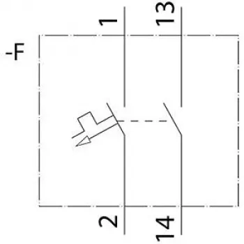 Siemens 5SY1702-2 interruttore automatico magnetotermico 1 polo 2A curva C con contatto ausiliario