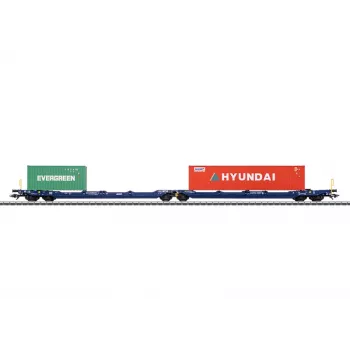 Märklin 47474 Sdggmrss carro a doppia tasca H0 scala 1:87 blu cobalto 393 mm