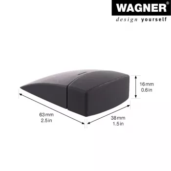 Wagner design yourself EH 5150 fermaporta a pavimento, zama e plastica, nichel opaco, altezza 45 mm 15515011
