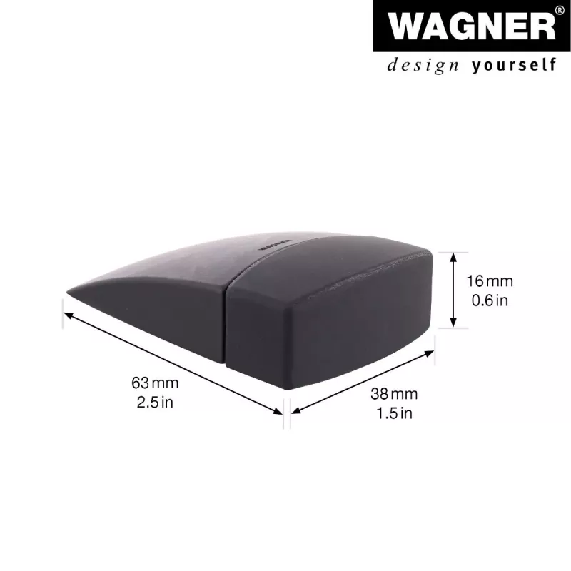 Wagner design yourself EH 5150 fermaporta a pavimento, zama e plastica, nichel opaco, altezza 45 mm 15515011