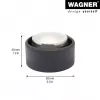 Wagner design yourself EH 5171 fermaporta, zama con tampone in gomma, Ø 5 cm, nichel opaco/nero 15517111