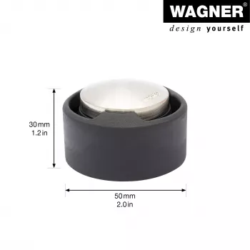 Wagner design yourself EH 5171 fermaporta, zama con tampone in gomma, Ø 5 cm, nichel opaco/nero 15517111