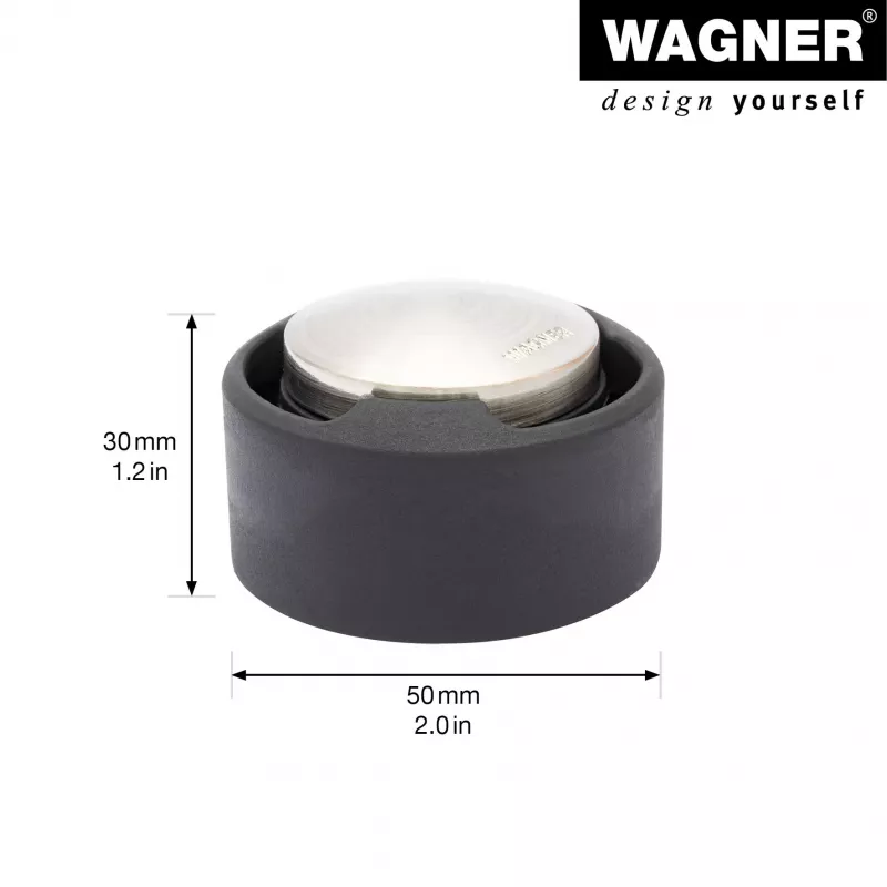 Wagner design yourself EH 5171 fermaporta, zama con tampone in gomma, Ø 5 cm, nichel opaco/nero 15517111